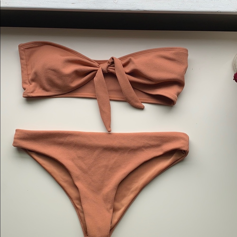 Shein coral two piece swimsuit